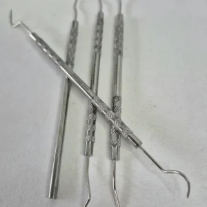 Tamsco Dental Pick Tool Set, 4 Piece, Silver, Industrial Grade angle