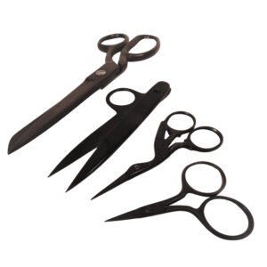 Sewing Scissor collection of 4 (matte black premium)